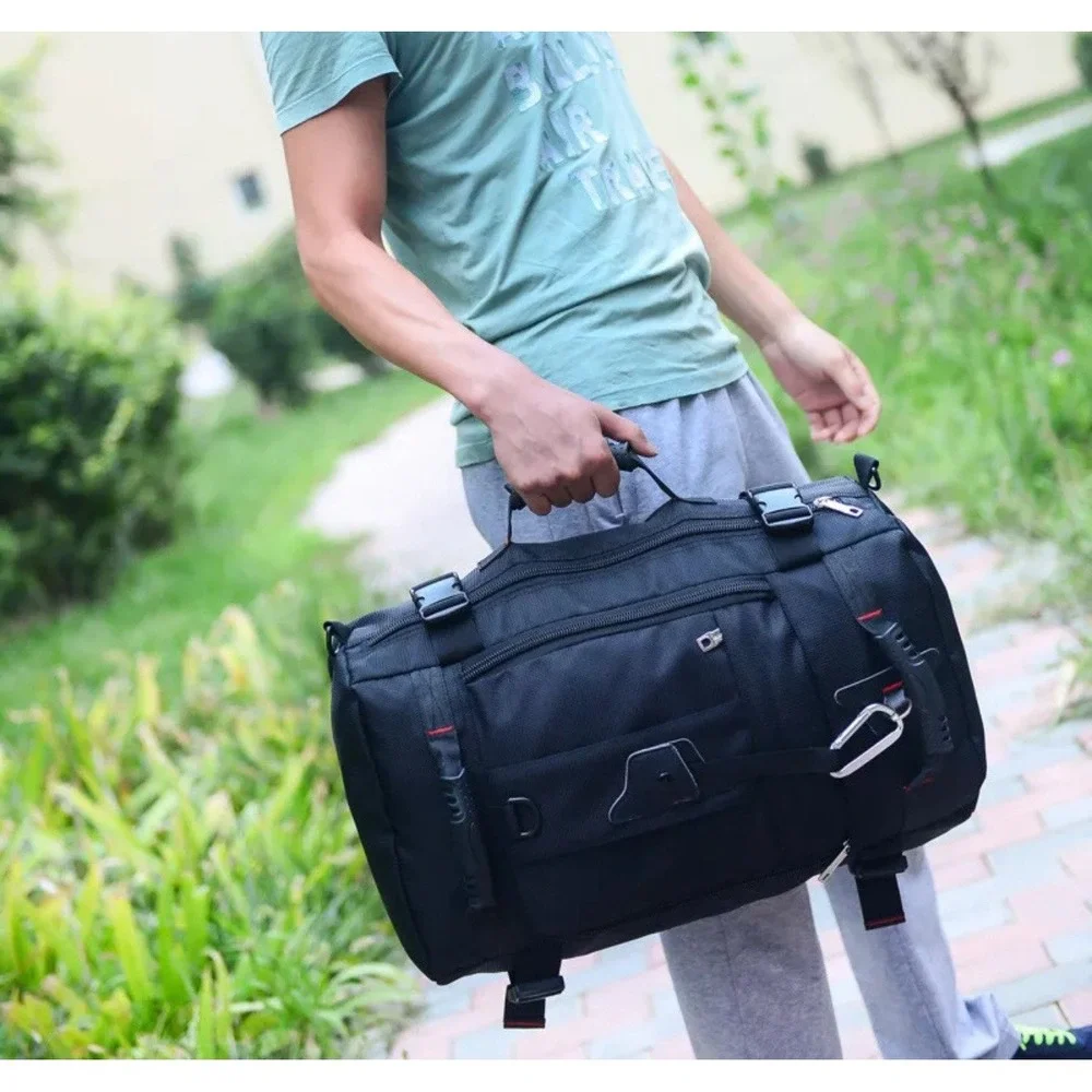 Whitzman Travel ‎ Carry On Backpack Durable Duffle-Large Black Waterproof